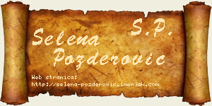 Selena Pozderović vizit kartica
